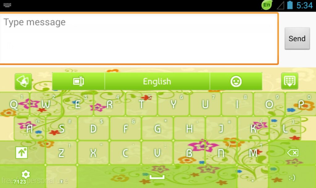 GO Keyboard Green Power Theme Unity Source Code screenshot