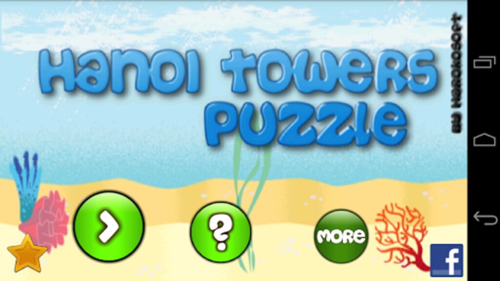 Hanoi Towers Puzzle Unity Source Code screenshot