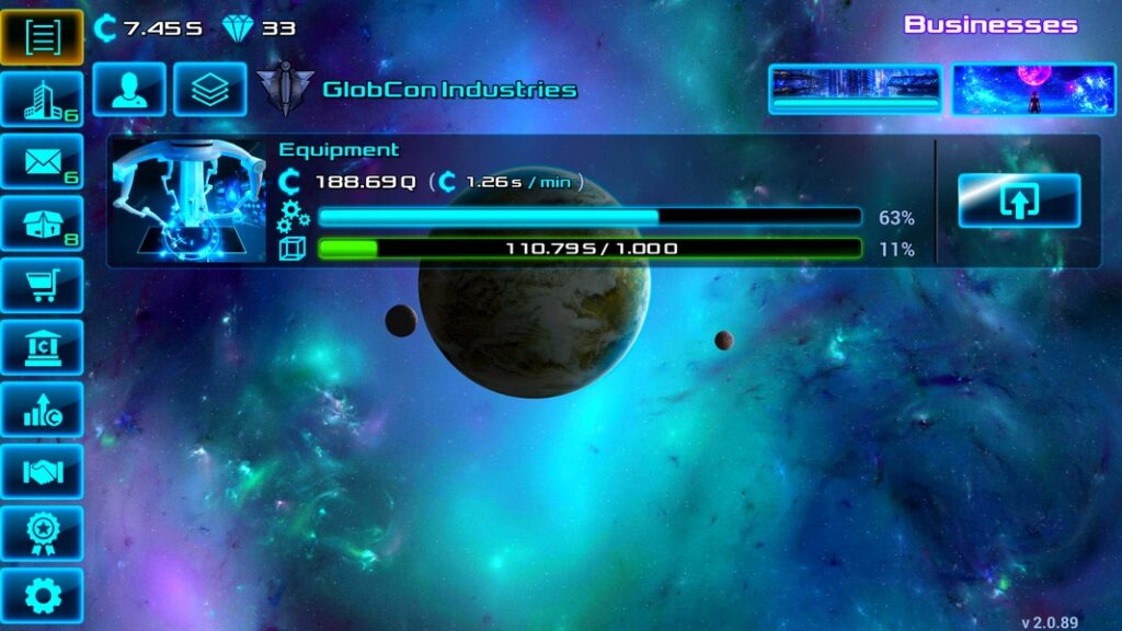 Idle Space Business Tycoon Unity Source Code screenshot