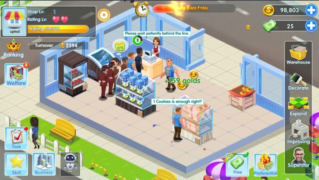 My Supermarket Story : Store tycoon Simulation Unity Source Code screenshot