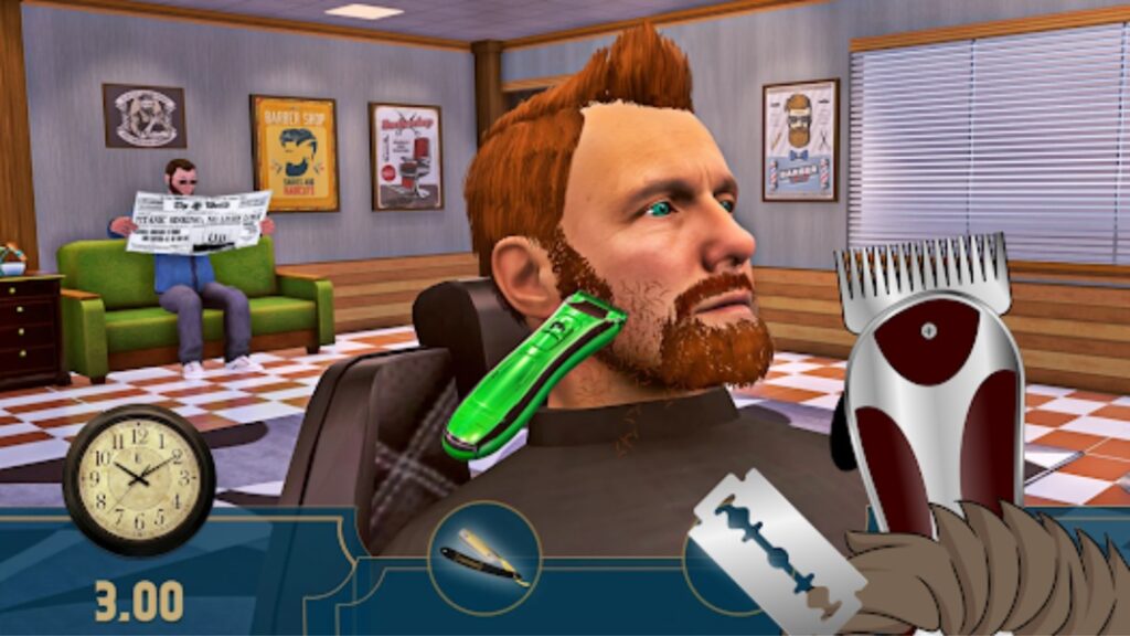 Real Barber Haircutting Shop Unity Source Code screenshot