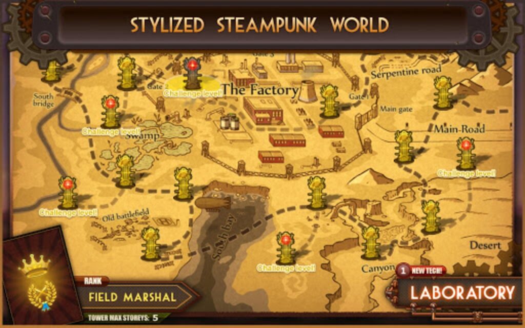 Steampunk Tower Unity Source Code screenshot
