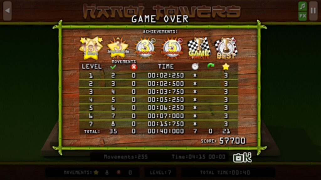 The Hanoi Towers Lite Unity Source Code screenshot