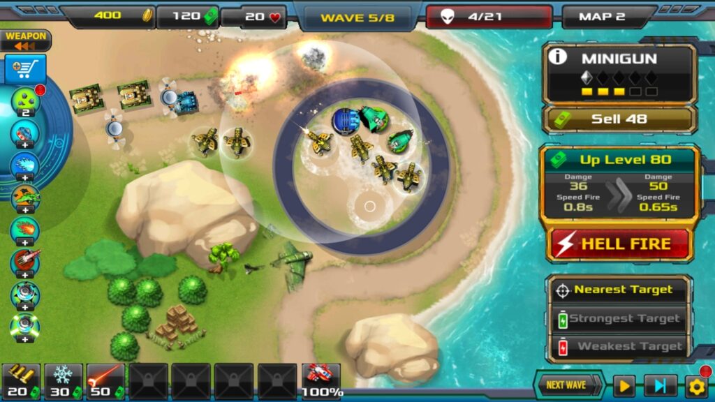 Tower Defense: Alien War TD 2 Unity Source Code screenshot