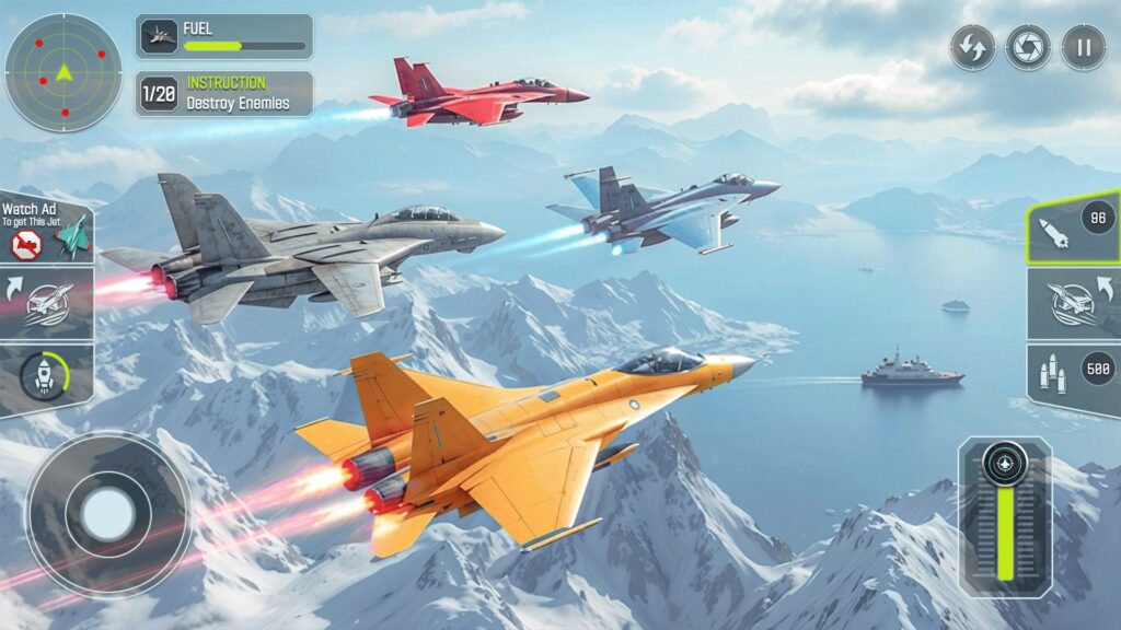 Fighter Jet Air Force Game Source Code screenshot