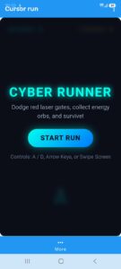 Neon cyber run Source Code screenshot