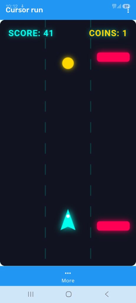 Neon cyber run Source Code screenshot