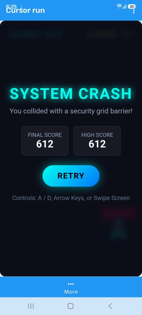 Neon cyber run Source Code screenshot