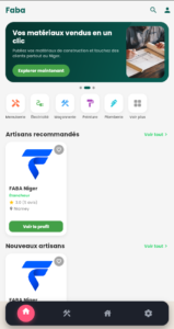 Faba – Artisans, Matériaux & Immobilier au Niger Source Code screenshot