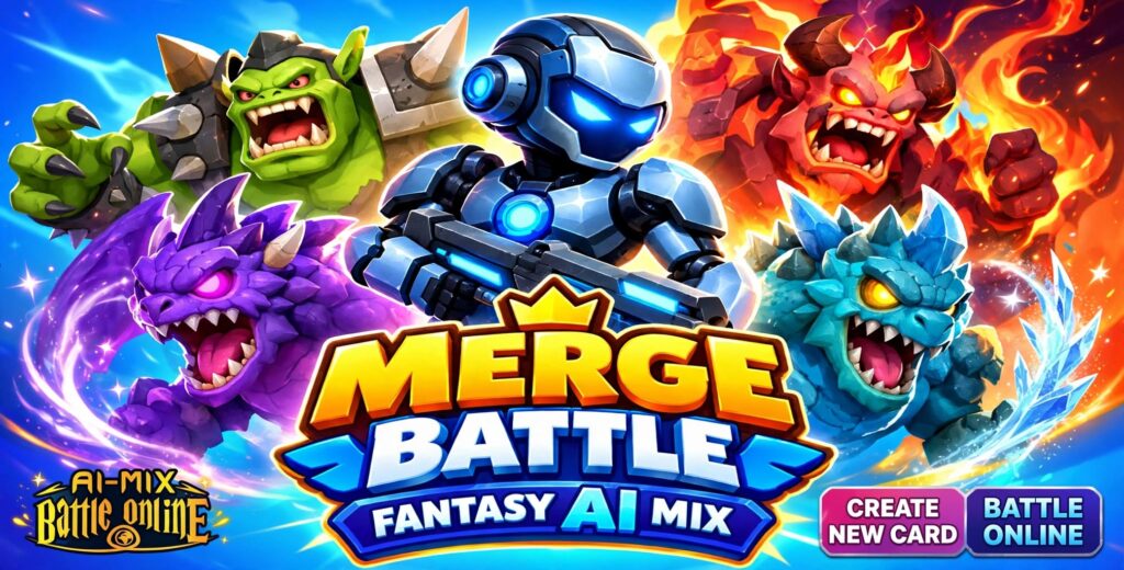 Merge Battle Fantasy AI Mix Complete Mobile Game Template Source Code screenshot